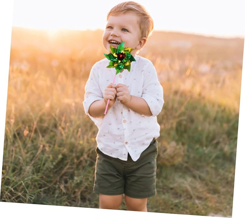 40 قطعة من المراوح البلاستيكية الملونة لتزيين الحديقة وهدايا الحفلات والمرح الداخلي والخارجي - Image 5